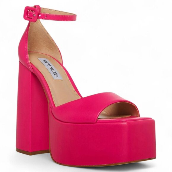 Steve Madden Womens KASSIANI Open Toe Platform Heels - Picture 1 of 3
